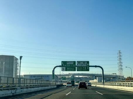 第三京浜　港北ICあたり 第三京浜,第三京浜道路,港北の写真素材