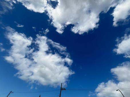 Photo, blue sky, sunny sky, sky, 