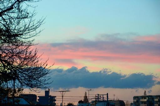 カラフルな夕焼け2 カラフルな夕焼け2の写真