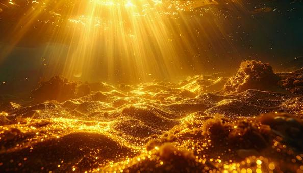 金色に輝く幻想の砂丘 金色に輝く幻想の砂丘の写真