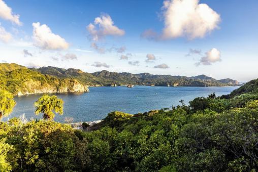 小笠原諸島 大神山公園山頂から望む絶景 小笠原諸島 大神山公園山頂から望む絶景 小笠原諸島,大神山公園,海の写真素材