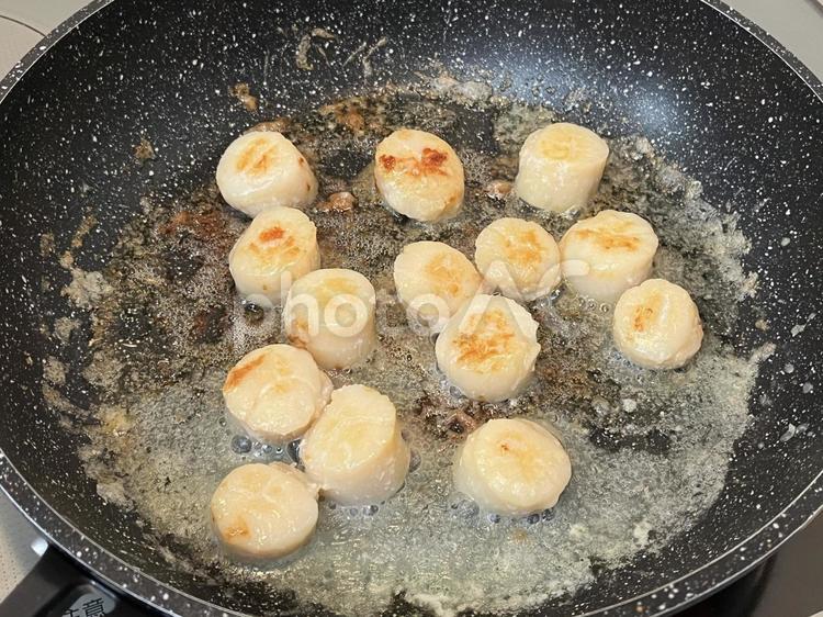 帆立のバター焼き 帆立,ホタテ,ほたての写真素材