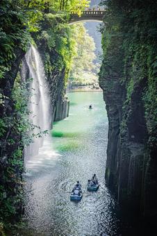 宮崎県　高千穂峡の風景 高千穂峡,宮崎,九州の写真素材