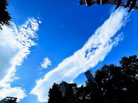 Blue sky and clouds, JPG