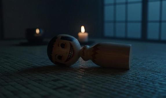 笑うこけし 笑うこけしの写真