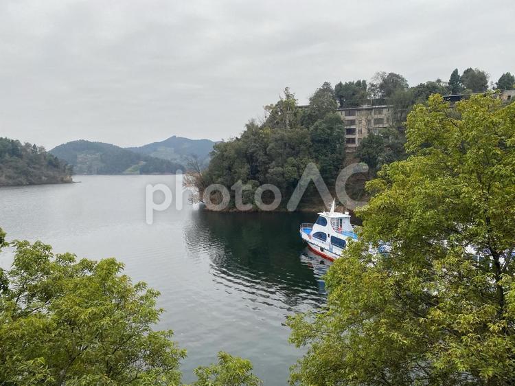 中国　四川の湖 湖,景色,自然の写真素材