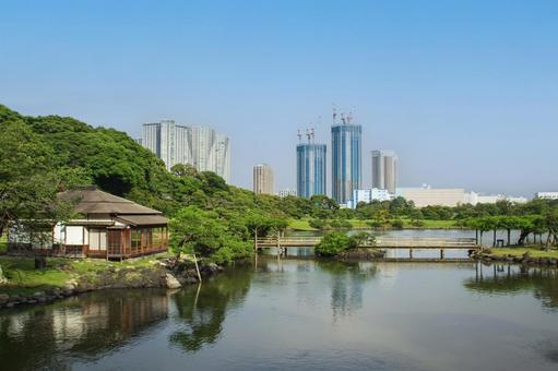 浜離宮恩賜庭園の風景 浜離宮恩賜庭園の風景 浜離宮恩賜庭園,潮入の池,大泉水の写真素材