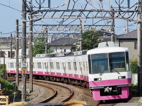 京成松戸線 8800形 8814編成 京成松戸線 8800形 8814編成 松戸線,京成松戸線,8800形の写真素材
