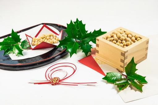 節分デザイン 節分,厄払い,豆まきの写真素材