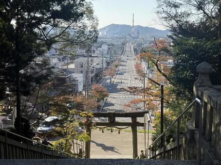 山﨑八幡宮からの眺め 山口,周南,山﨑の写真素材