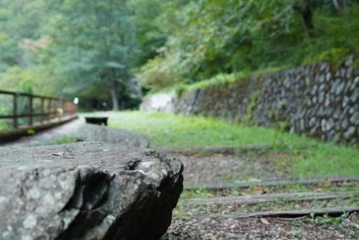 岩と緑 岩と緑の写真