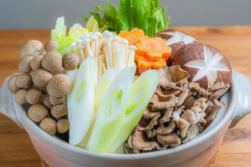 鍋野菜の盛り合わせ 鍋野菜の盛り合わせ 鍋野菜盛り合わせ,白菜,長ネギの写真素材