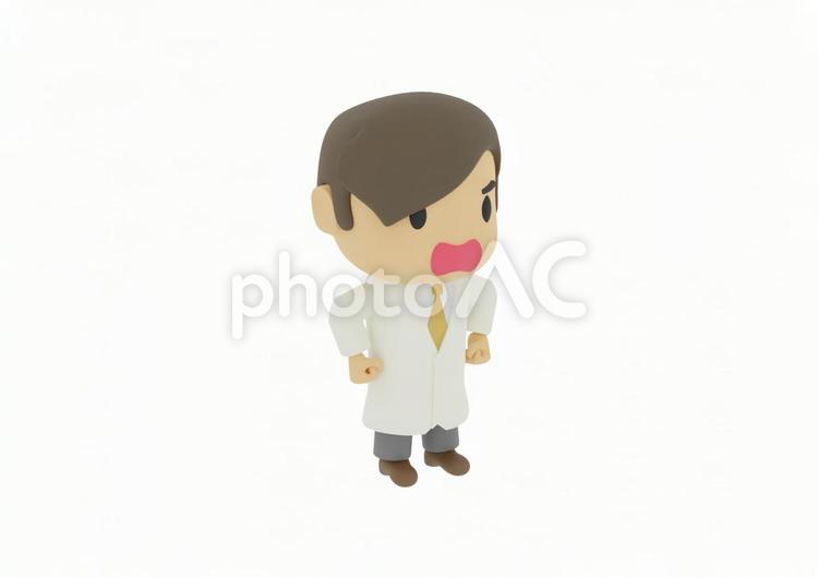 大声で怒鳴る怒る先生で医者の教授で博士 医者,医師,医療スタッフの写真素材