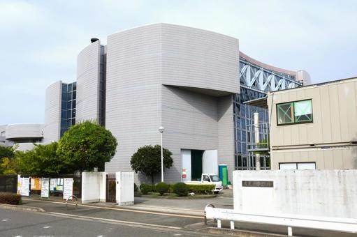 吉見ポンプ場　建物外観　大阪府泉南郡　 吉見ポンプ場,ポンプ場,外観の写真素材