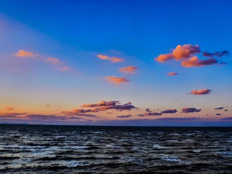 ビーナスベルト 夕日,夕暮れ,ビーナスベルトの写真素材