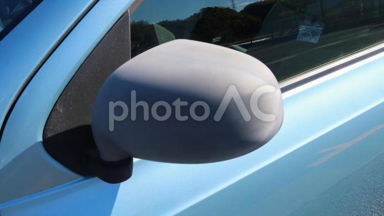 国産の軽自動車のサイドミラー サイドミラー,車,ミラーの写真素材