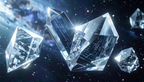銀河空間の輝く多面体結晶 銀河空間の輝く多面体結晶の写真