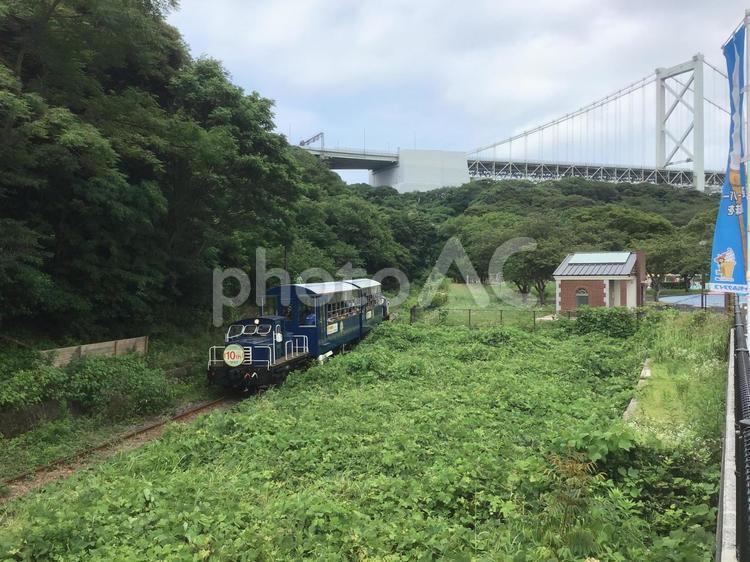 北九州市の門司港レトロライン 北九州市,門司区,トロッコ列車の写真素材