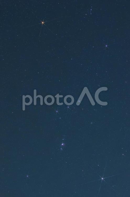 オリオン座　(画像処理無し） オリオン座,星座,冬の写真素材