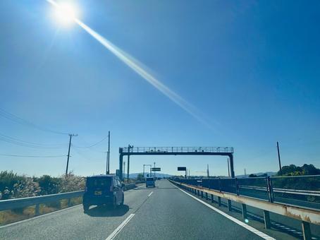 神奈川県伊勢原市内の小田原厚木道路 小田原厚木道路,国道271号,国道の写真素材