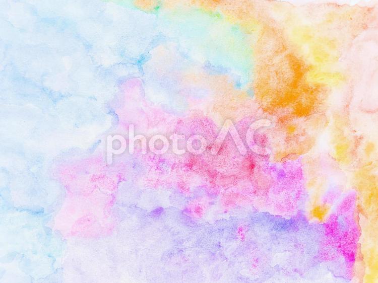 虹色の水彩模様 背景,テクスチャ,背景素材の写真素材