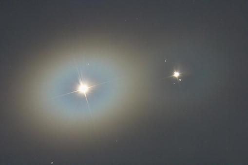 Photo, venus, jupiter, line up, 