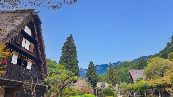 下呂温泉　合掌村 下呂温泉,合掌村,岐阜県の写真素材