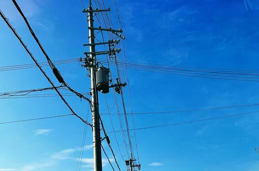 電柱 電柱の写真