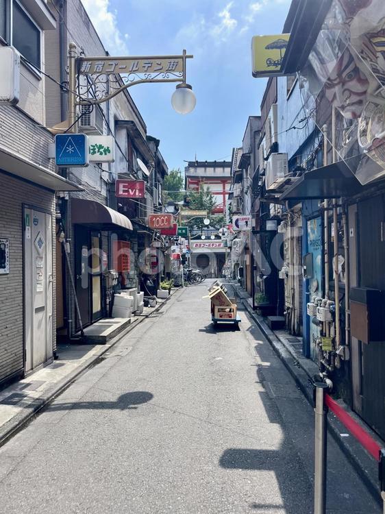 昼間の新宿ゴールデン街 ゴールデン街,飲屋街,新宿の写真素材