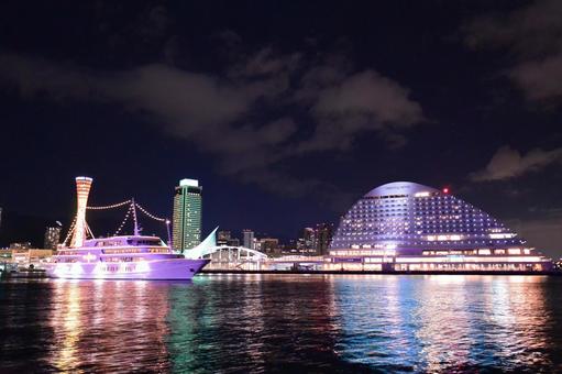 Night view of Kobe port 2 Night view of Kobe port 2