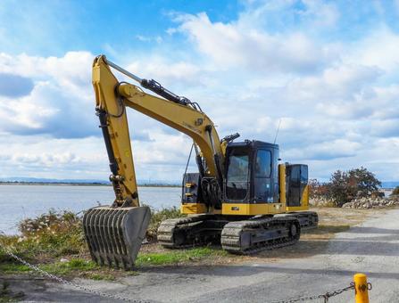 Excavator at a construction site, JPG Excavator at a construction site, JPG