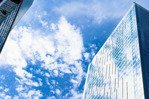 爽やかな青空と雲 空,雲,青空の写真素材