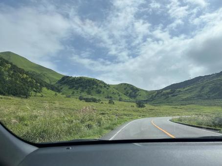 ドライブ 自然,ドライブ,道の写真素材