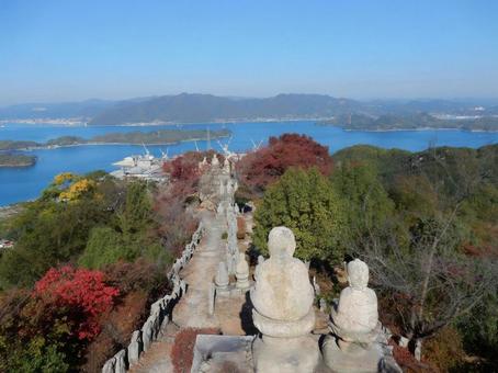 【風景写真】因島 白滝山の風景 因島,白滝山,山頂の写真素材