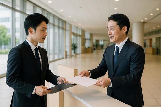 受付カウンターでの相談 受付カウンターでの相談の写真