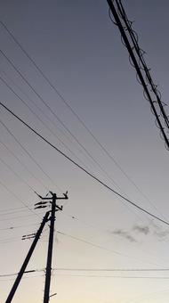 Photo, wire, sky, evening, 