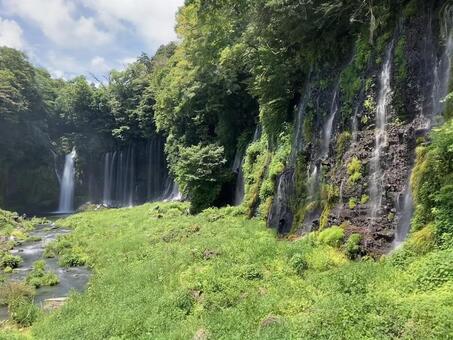 白糸の滝 白糸の滝,富士山,世界遺産の写真素材