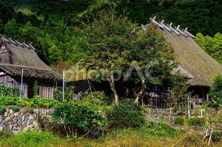 美山かやぶきの里　北村 美山,かやぶき,かやぶきの里の写真素材