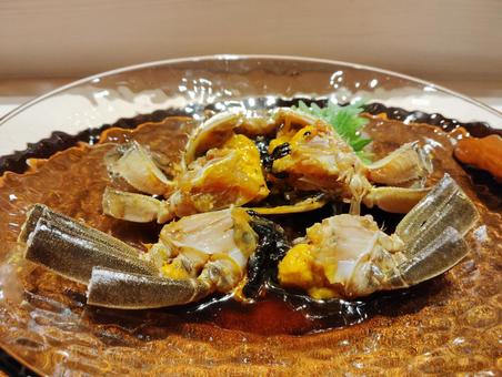 上海蟹の紹興酒漬け 上海蟹,紹興酒,中華の写真素材