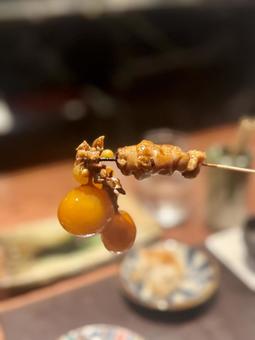 やきとり やきとり,ちょうちん,卵の写真素材