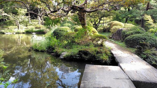 甘泉園公園 日本庭園,和風庭園,庭園の写真素材