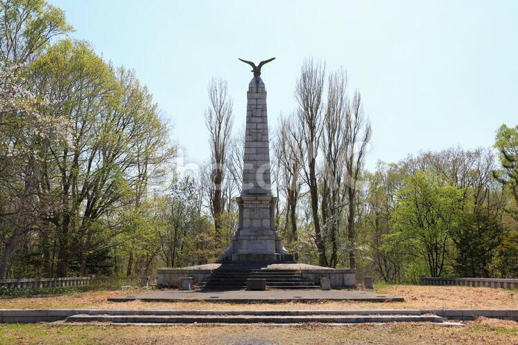 小樽公園の顕誠塔(慰霊碑) 顕誠塔,小樽公園,小樽の写真素材