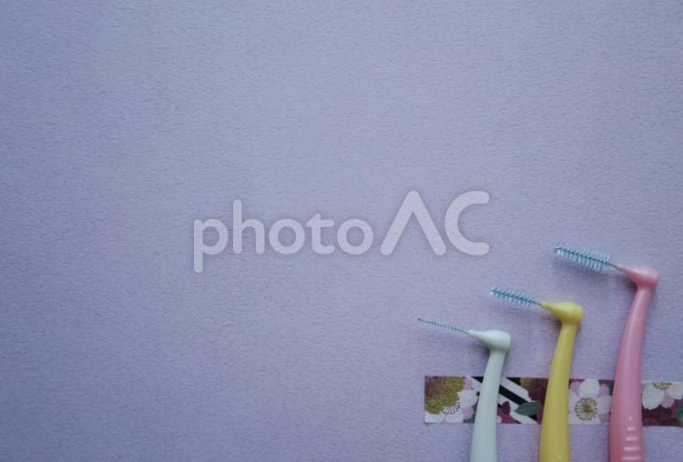 歯科のテクスチャ③（和柄・紫） 歯科,予防歯科,歯科清掃補助用具の写真素材