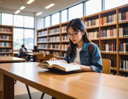 読書する女性 読書する女性の写真