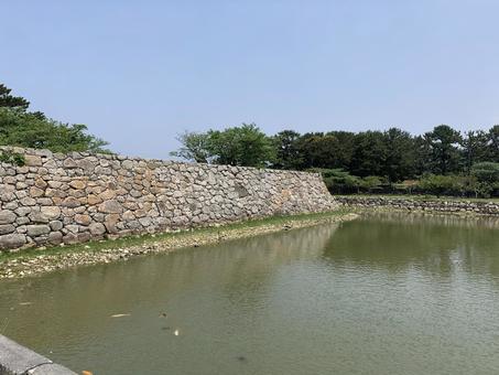 萩城1 萩城,指月城,重要文化財の写真素材