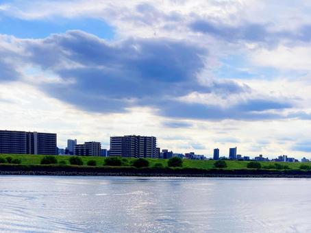 夏空 夏空 夏空,雲,白の写真素材