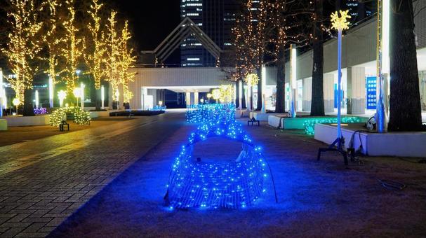 海浜幕張駅・駅付近のクリスマス（千葉市） クリスマス,イルミネーション,冬の写真素材