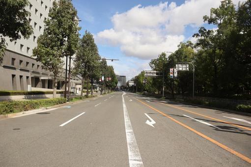 大阪市の道 大阪市の道 大阪市,中央区,道の写真素材