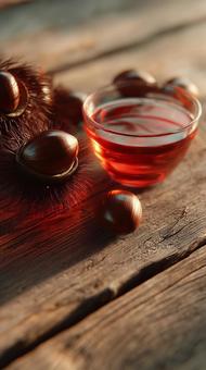栗と紅茶の秋のひととき 栗と紅茶の秋のひとときの写真