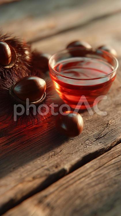 栗と紅茶の秋のひととき 秋,栗,食べ物の写真素材